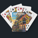 New Orleans Louisiana Vintag Spielkarten<br><div class="desc">New Orleans Retro Vektor Reise Design. Das "Big Easy" heißt es,  es ist bekannt für sein rund um die Uhr geöffnetes Nachtleben,  die lebendige Live-Musik-Szene und die würzige,  einzigartige Küche,  die seine Geschichte als Schmelztiegel der französischen,  afrikanischen und amerikanischen Kulturen widerspiegelt.</div>