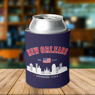 New Orleans Louisiana Vintage Skyline Can Cooler Dosenkühler