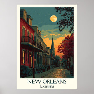 New Orleans Louisiana Vintages französisches Viert Poster