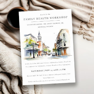 New Orleans Louisiana Watercolor Seminar Einladung