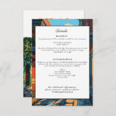 New Orleans Louisiana Wedding Details Retro Einladung (Vorne/Hinten)