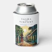 New Orleans Louisiana Wedding Retro Dosenkühler (Kanne Rückseite)