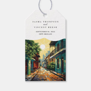New Orleans Louisiana Wedding Retro Geschenkanhänger
