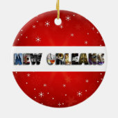 New Orleans Louisiana Weihnachten Keramik Ornament (Hinten)