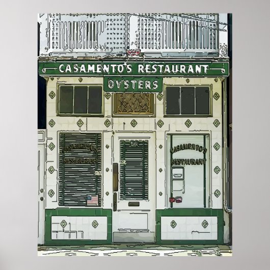 New Orleans Magazine Street Café Poster (Vorne)