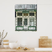 New Orleans Magazine Street Café Poster (Küche)