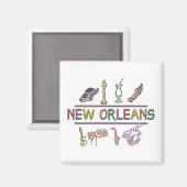 New Orleans Magnet (Vorderseite/Rückseite)