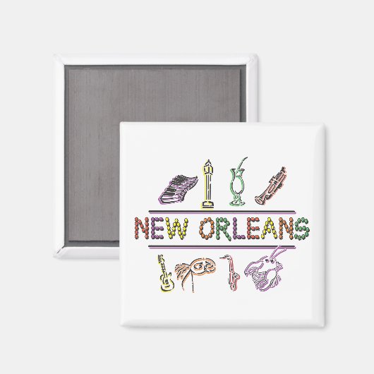 New Orleans Magnet (Vorderseite/Rückseite)