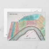 New Orleans Map, 1837 Postkarte (Vorne/Hinten)