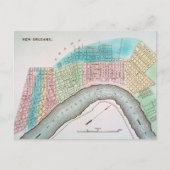 New Orleans Map, 1837 Postkarte (Vorderseite)