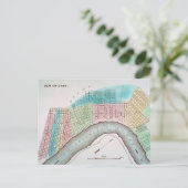 New Orleans Map, 1837 Postkarte (Stehend Vorderseite)