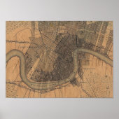 New Orleans Map 1891 Poster (Vorne)