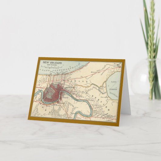 New Orleans Map 1900 Karte (Vorderseite)
