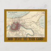 New Orleans Map 1900 Postcard Postkarte (Vorderseite)