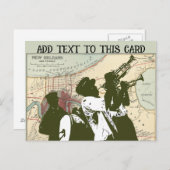 New Orleans Map 1900 Postcard Postkarte (Vorne/Hinten)