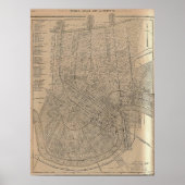 New Orleans Map 1908 Poster (Vorne)