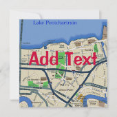 New Orleans Map bearbeiten Text, Party Einladung (Vorderseite)