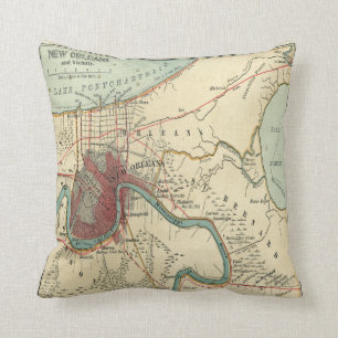 New Orleans Map Kissen