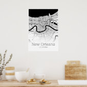 New Orleans Map - Louisiana - City Map Poster (Küche)