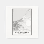 New Orleans Map Serviette (Vorderseite)