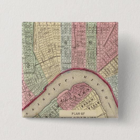 New Orleans Map von Mitchell Button (Vorderseite)