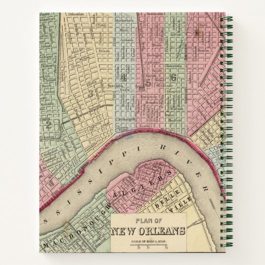 New Orleans Map von Mitchell Notizblock (Rückseite)