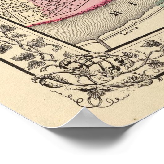 New Orleans Map von Mitchell Poster (Ecke)