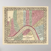 New Orleans Map von Mitchell Poster (Vorne)