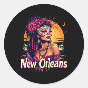 New Orleans Mardi Festival - Martha Argerich Proje Runder Aufkleber