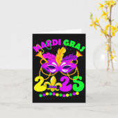 New Orleans Mardi Gras 2025 Funny Fleur De Lis New Karte (Gelbe Blume)