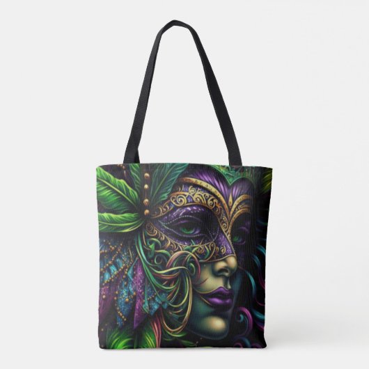New Orleans Mardi Gras Abstrakte Kunst Tasche (Rückseite)