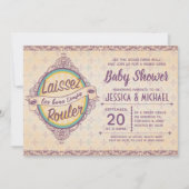 New Orleans Mardi Gras Baby Shower Einladung (Vorderseite)