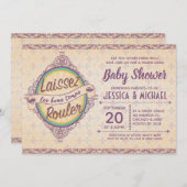 New Orleans Mardi Gras Baby Shower Einladung (Vorne/Hinten)
