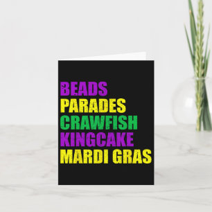 New Orleans Mardi Gras Beads Parades Crawfish King Karte