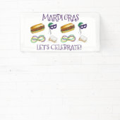 New Orleans Mardi Gras Beignet Beads Maske Po'Boy Banner (InSitu)