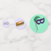 New Orleans Mardi Gras Beignet Beads Maske Po'Boy Konfetti (Vorderseiten)