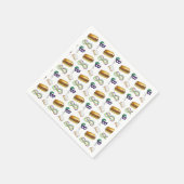 New Orleans Mardi Gras Beignet Beads Maske Po'Boy Serviette (Ecke)