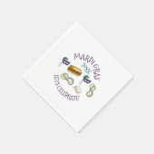 New Orleans Mardi Gras Beignet Beads Maske Po'Boy Serviette (Ecke)