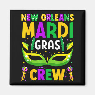 New Orleans Mardi Gras Crew-Parade Frauenoutfit Magnet