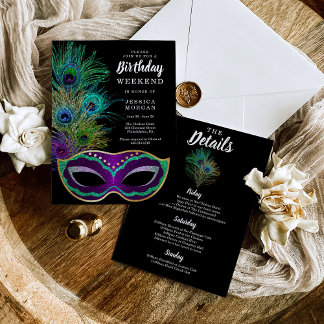 New Orleans Mardi Gras Geburtstag Einladung