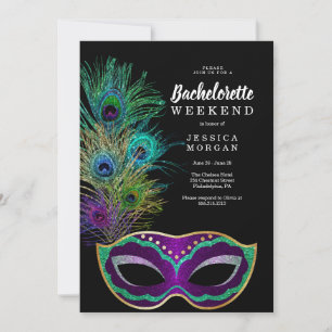 New Orleans Mardi Gras Junggeselinnen-Abschied Ein Einladung