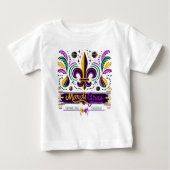 New Orleans Mardi Gras lila gelb grün Baby T-shirt (Vorderseite)