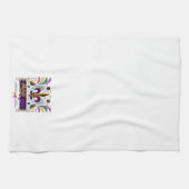 New Orleans Mardi Gras lila gelb grün Geschirrtuch (Horizontal)