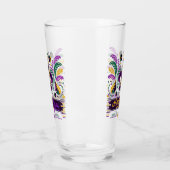 New Orleans Mardi Gras lila gelb grün Glas (Links)