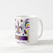 New Orleans Mardi Gras lila gelb grün Kaffeetasse (VorderseiteRechts)