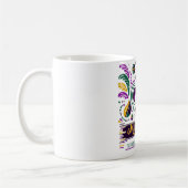 New Orleans Mardi Gras lila gelb grün Kaffeetasse (Links)