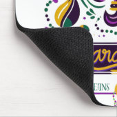 New Orleans Mardi Gras lila gelb grün Mousepad (Ecke)