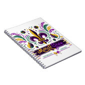 New Orleans Mardi Gras lila gelb grün Notizblock (Rechte Seite)