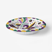 New Orleans Mardi Gras lila gelb grün Pappteller (Gewinkelt)