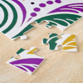 New Orleans Mardi Gras lila gelb grün Puzzle (Seite)